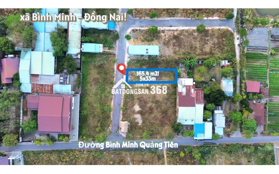 Bán lô đất gần chợ Trà Cổ - giá 1,35 tỷ 165m2, xã Bình Minh, Đồng Nai